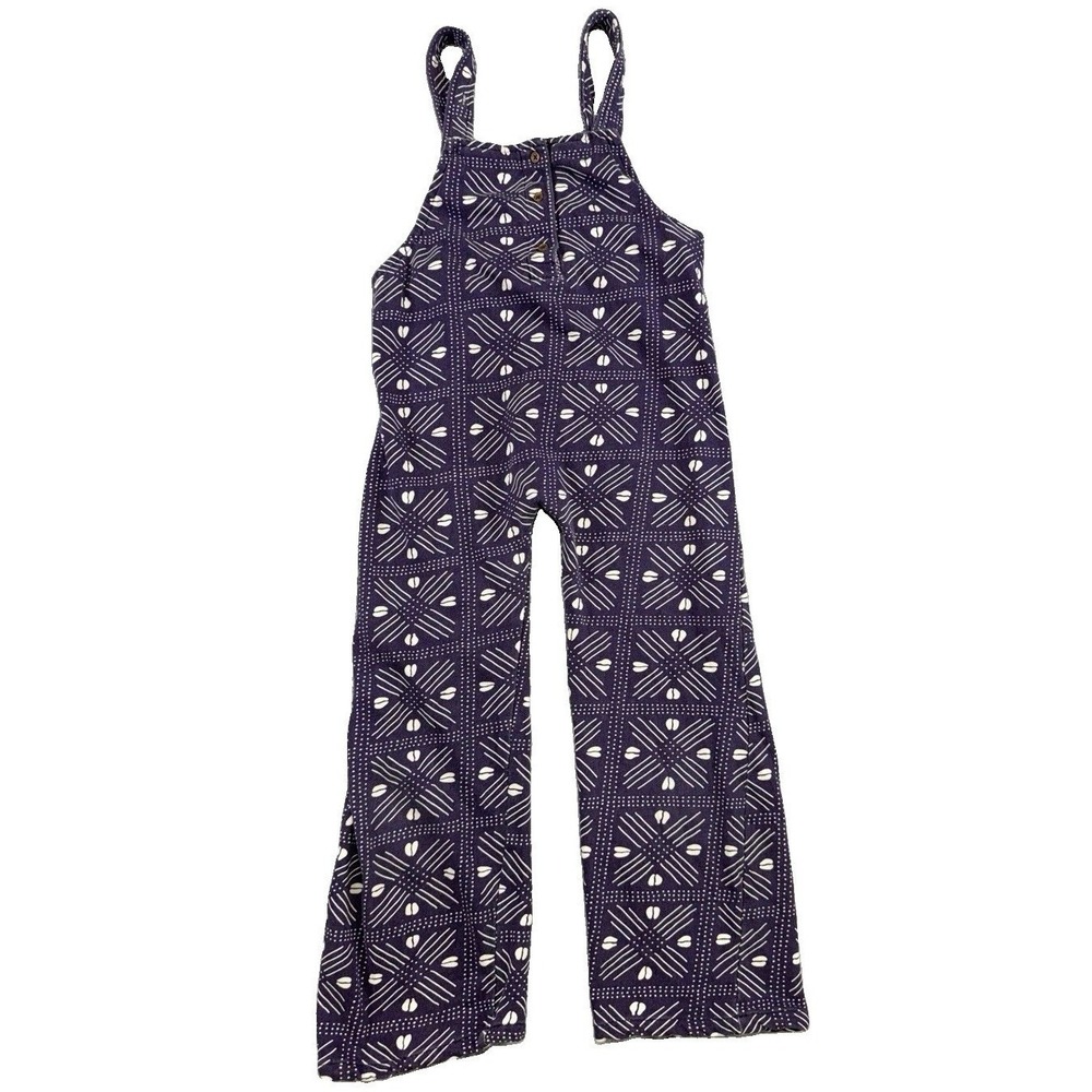 Ade + Ayo Black History Month Overalls - Purple Abstract Size Small Boho